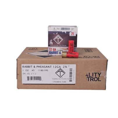 American Tactical 12 Gauge 2.75 inch 1oz. #5 Shot – 25 Box (Box) ATIACL12G5C