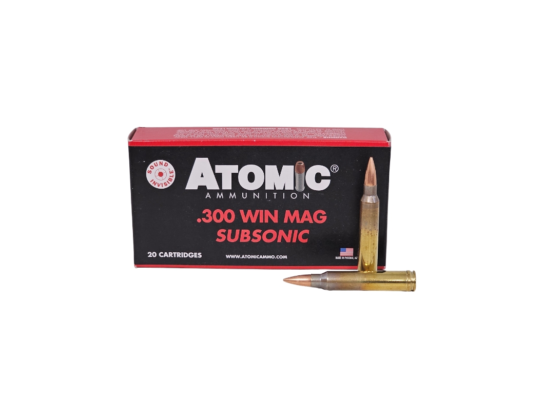 Atomic .300 Win Mag SUBSONIC 175 Grain Hollow Point Boat Tail – 20 Rounds (Box) 00471