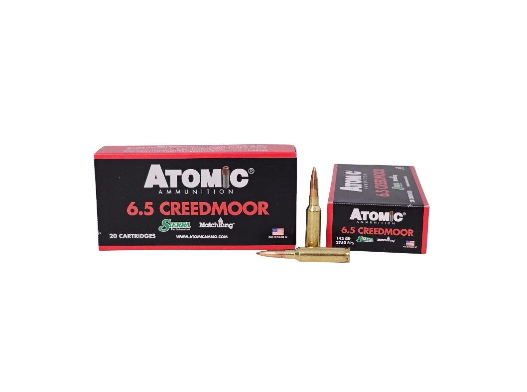 Atomic 6.5mm Creedmoor 142 Grain Sierra Match King – 20 Rounds (Box)