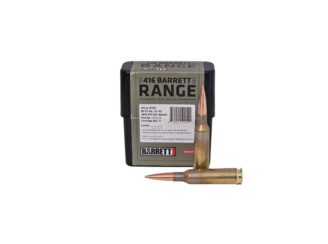 Barrett .416 Barrett 452 Grain MTAC Cutting Edge FMJ – 10 Rounds (Box)