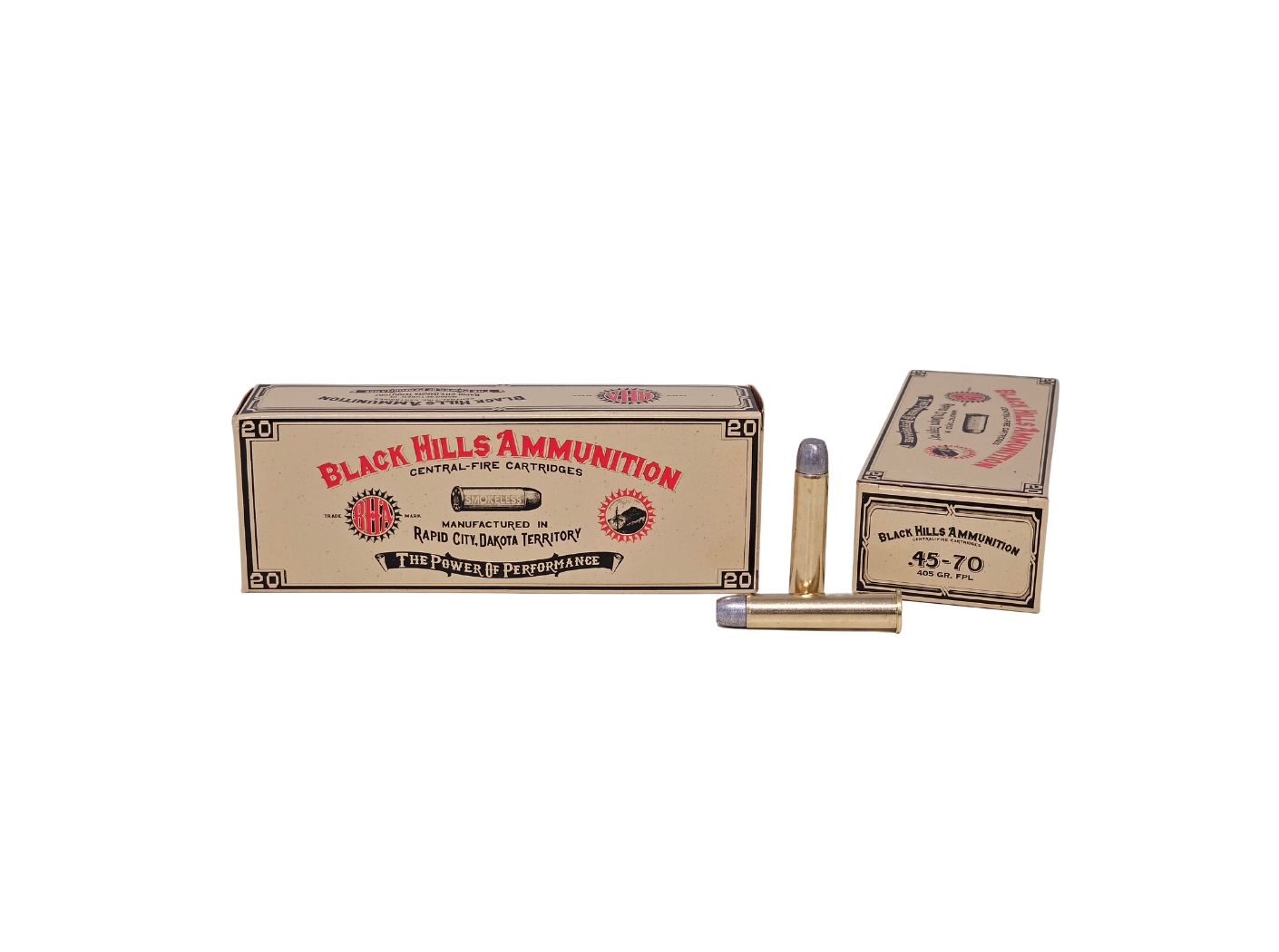 Black Hills Cowboy Action .45-70 Gov’t 405 Grain Flat Point Lead – 20 Rounds (Box) 2CCB4570N1