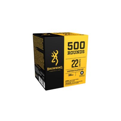Browning .22 Long Rifle 36 Grain Copper Plated Hollow Point – 500 Rounds (Box) B19422000