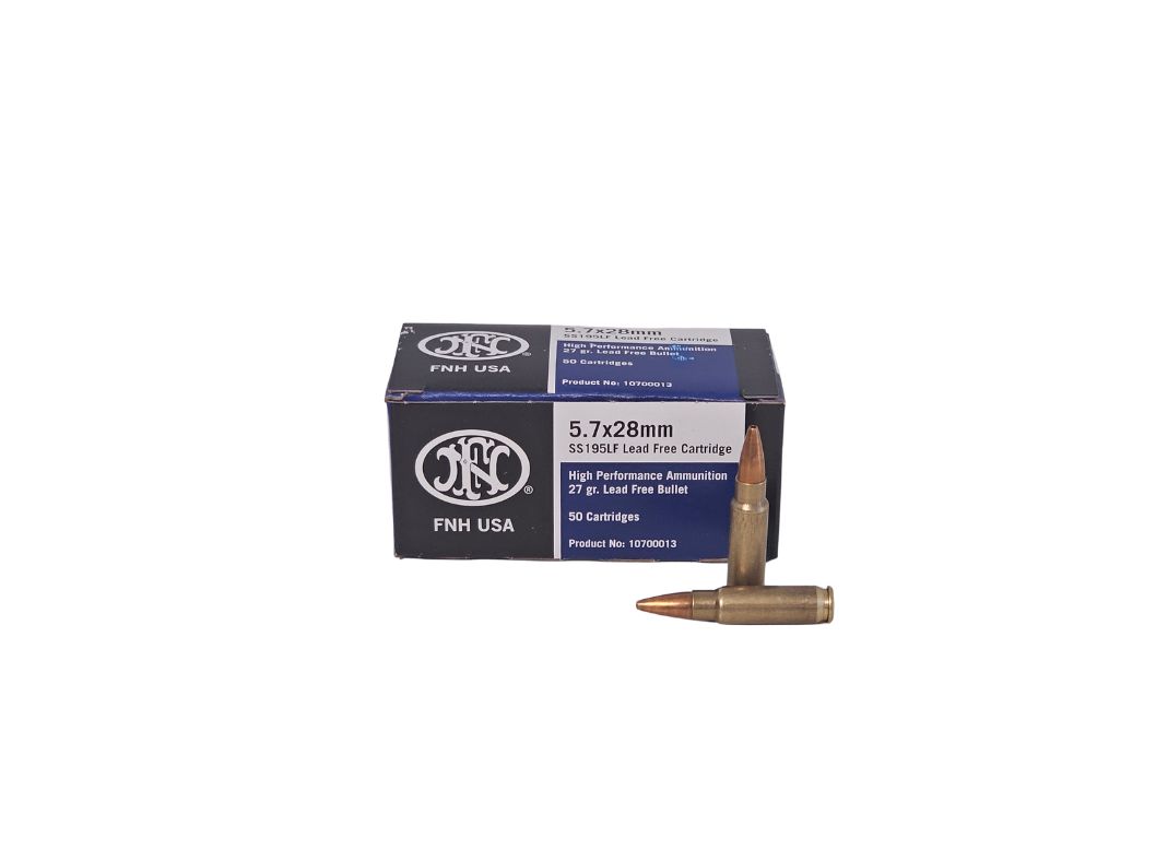 FN Herstal 5.7x28mm 27 Grain LEAD-FREE Hollow Point – 50 rounds (Box) SS195LF