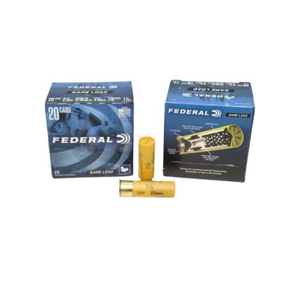 Federal GAME LOAD 20 Gauge 2.75″ 7/8oz #7.5 Shot – 25 Rounds (Box) [NO TAX outside Texas]