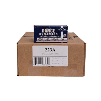 Fiocchi .223 Remington CASE 55 Grain FMJ Boat Tail – 1,000 Rounds (CASE) 223A