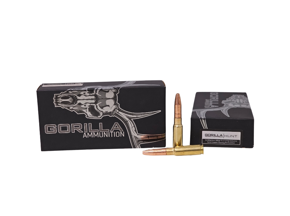 Gorilla Silverback 8.6 Blackout 285 Grain Fracturing Subsonic lead-free – 20 Rounds (Box) GA86285SD