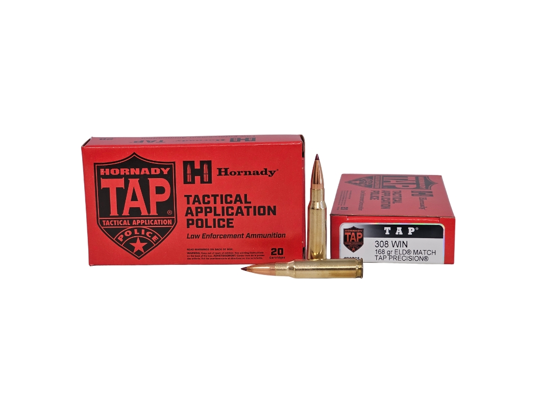 Hornady Law Enforcement .308 Win TAP 168 Grain ELD-M Precision – 20 Rounds (Box) 80725