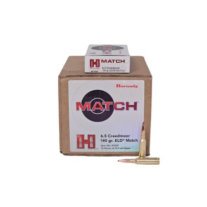 Hornady MATCH 6.5 Creedmoor CASE 140 Grain ELD-M – 200 Rounds (CASE) 81500