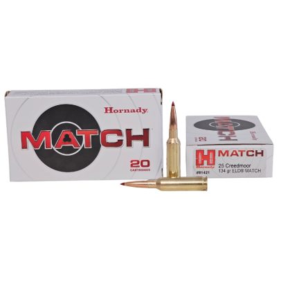 Hornady Match .25 Creedmoor 134 Grain ELD-M – 20 Rounds (Box) 81421