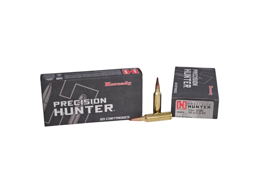 Hornady Precision Hunter 7mm WSM (Win Short Mag) 162 Grain ELD-X – 20 Rounds (Box) 80552