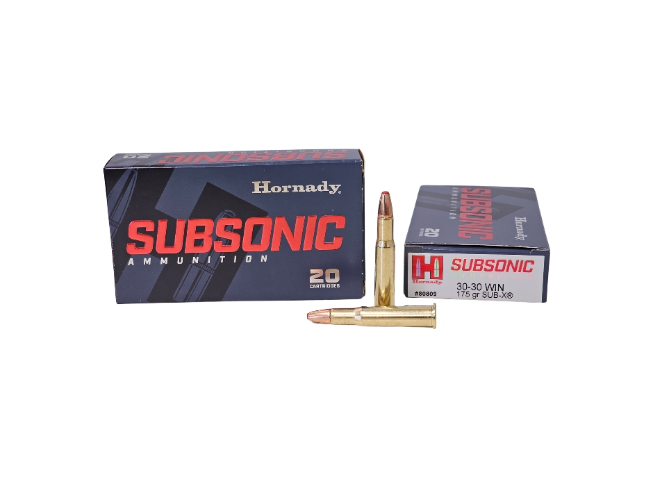 Hornady SUB-X .30-30 Win 175 Grain FTX Subsonic – 20 Rounds (Box) 80809