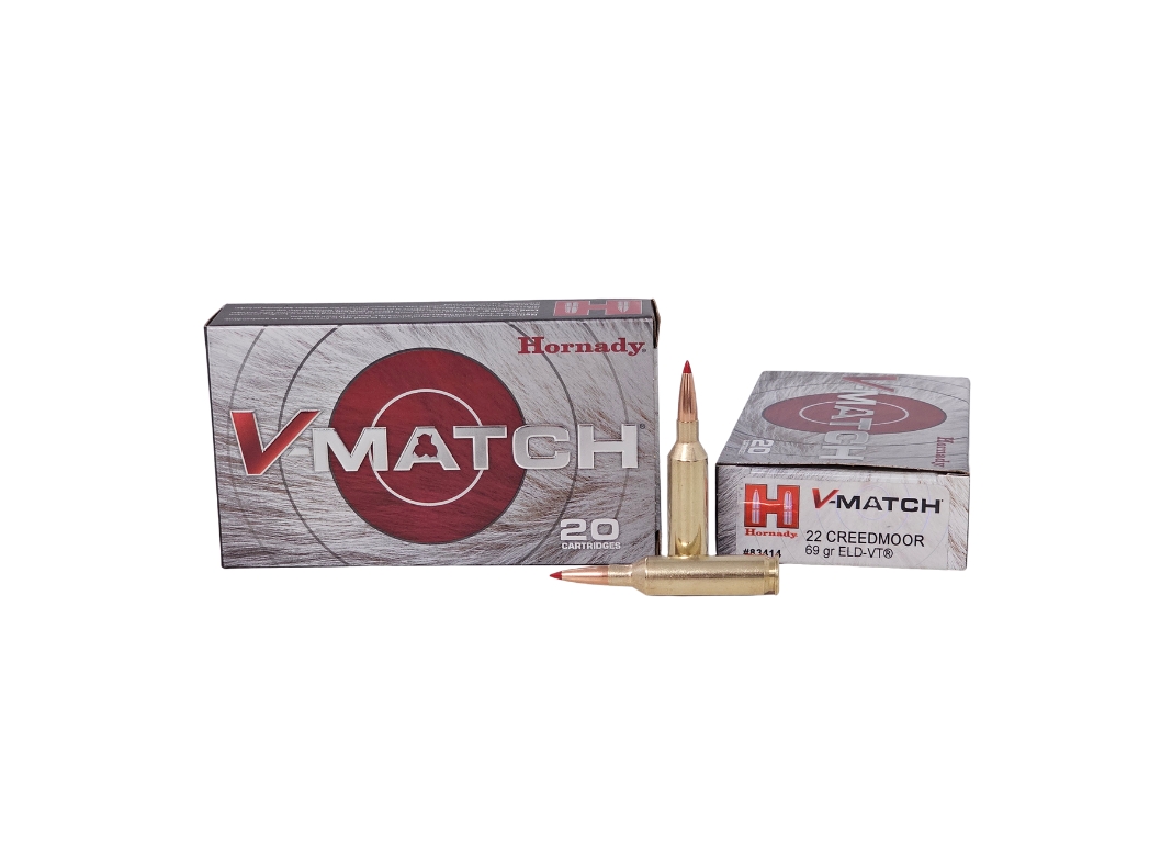 Hornady V-Match .22 Creedmoor 69 Grain ELD-VT – 20 Rounds (Box) 83414