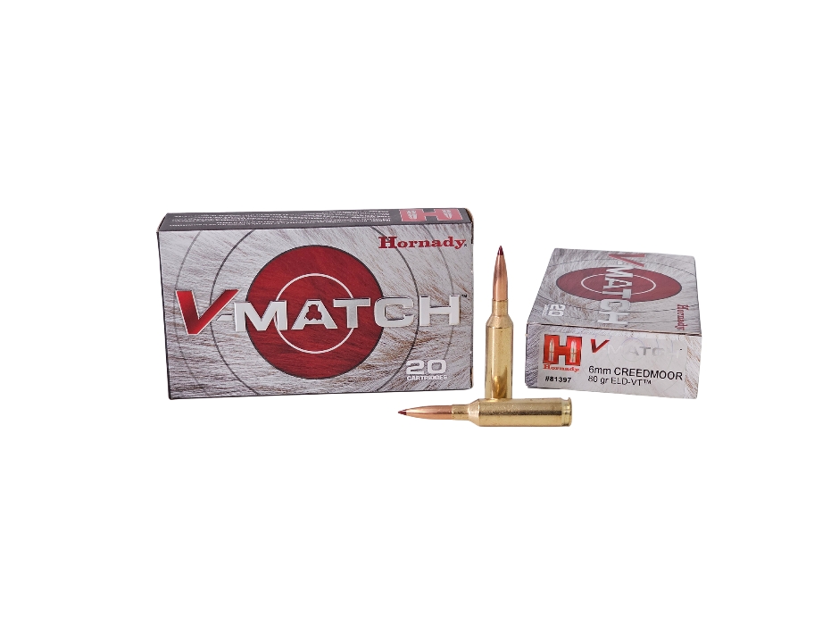 Hornady V-Match 6mm Creedmoor 80 Grain ELD-VT – 20 Rounds (Box) 81397