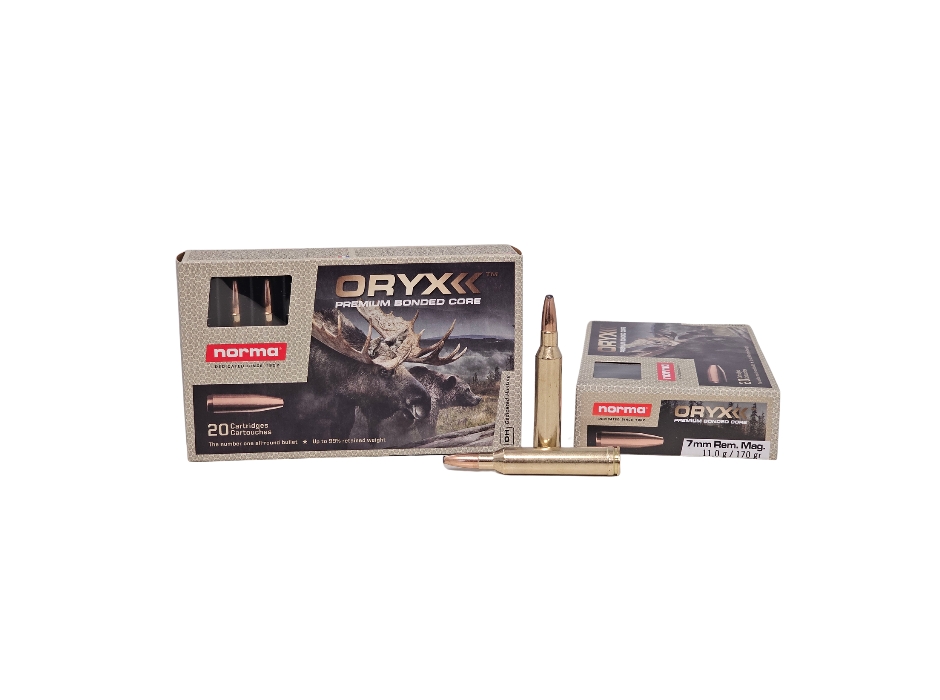 Norma ORYX 7mm Rem Mag 170 Grain Bonded Soft Point – 20 Rounds (Box) 20170232