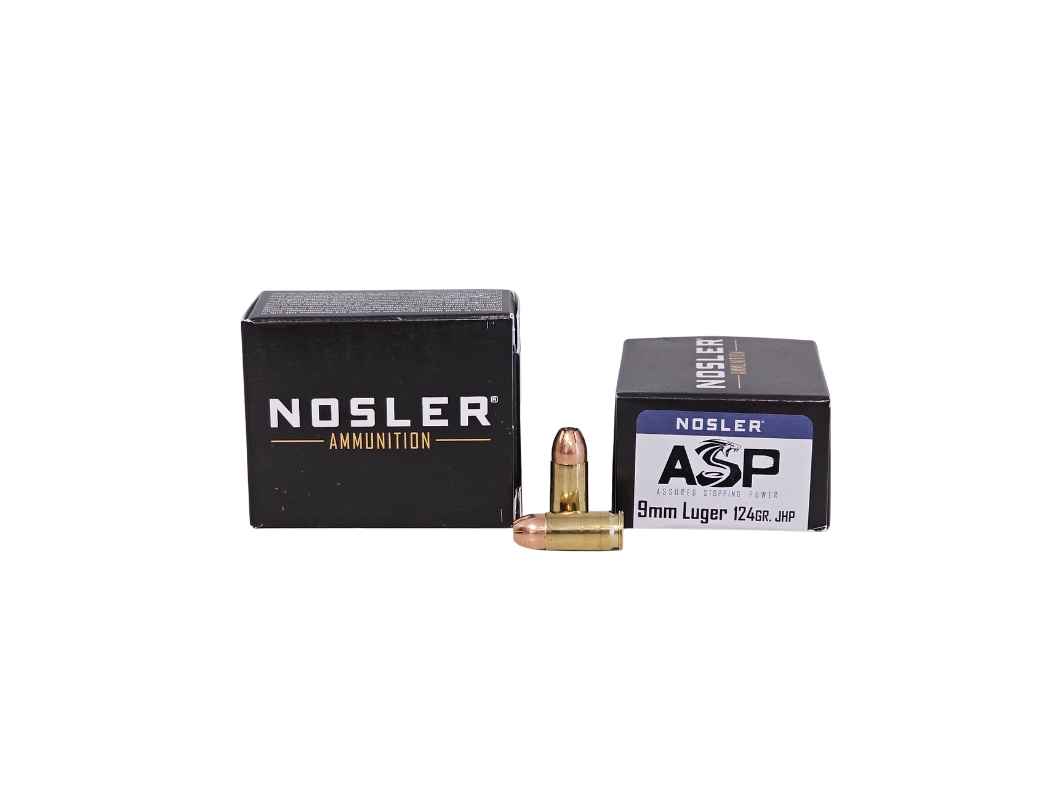 Nosler ASP 9mm Luger 124 Grain Jacketed Hollow Point – 20 Rounds (Box) 51286