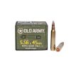 Old Army (ATS) 5.56x45mm NATO 55 Grain FMJ M193 – 20 Rounds (Box) OAA556