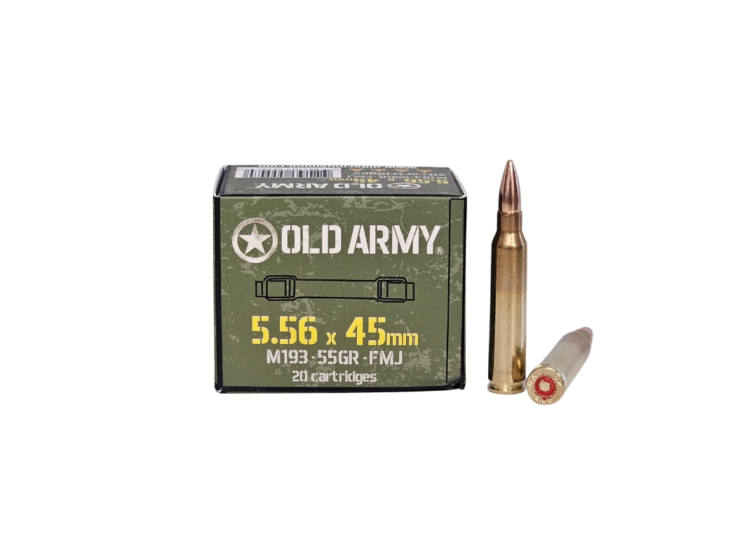 Old Army (ATS) 5.56x45mm NATO 55 Grain FMJ M193 – 20 Rounds (Box) OAA556