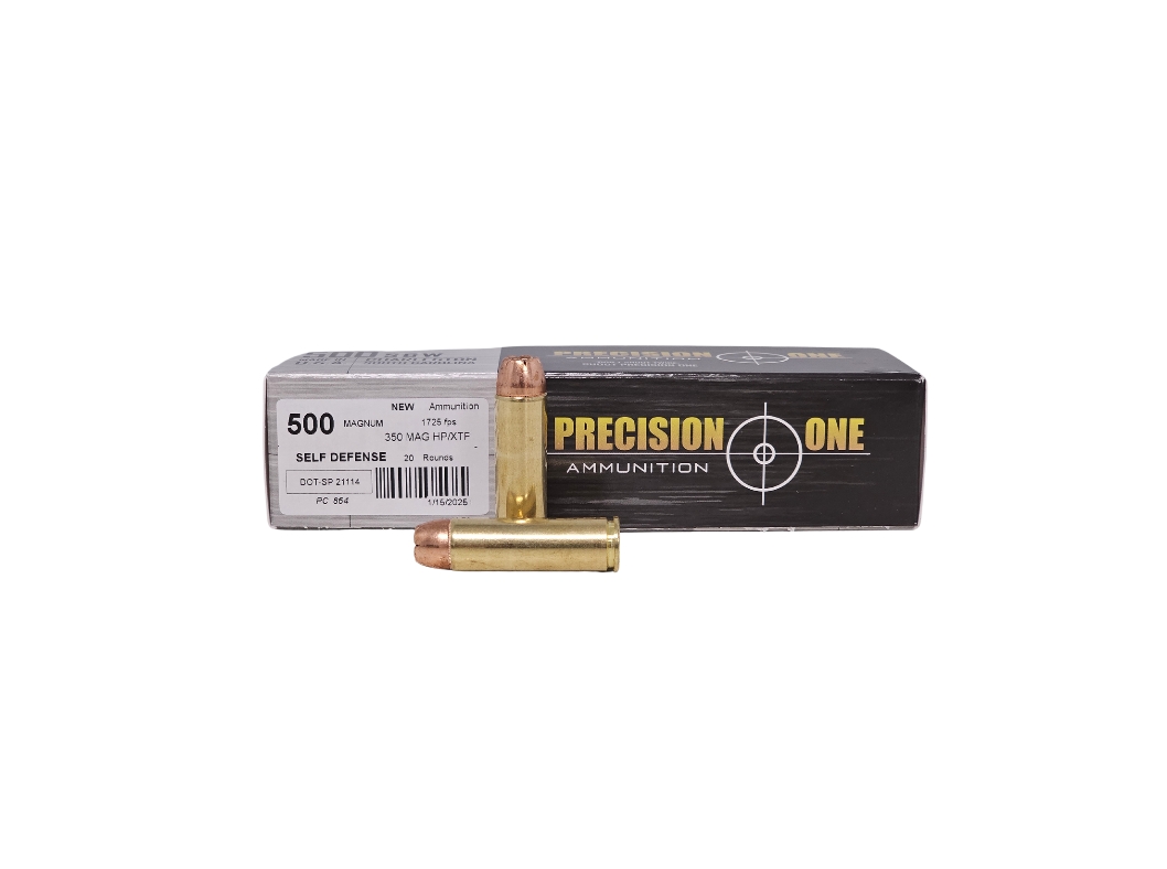 Precision One .500 S&W Mag 350 Grain Hornady XTP – 20 Rounds (Box)