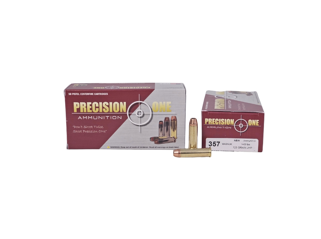 Precision One .357 Mag 125 Grain JHP – 50 Rounds (Box)