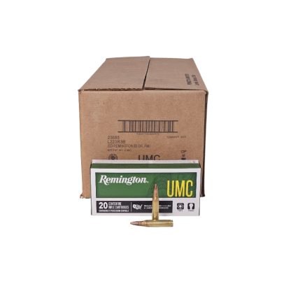 Remington .223 Rem CASE 55 Grain Full Metal Jacket – 200 Rounds (CASE) L223R3B