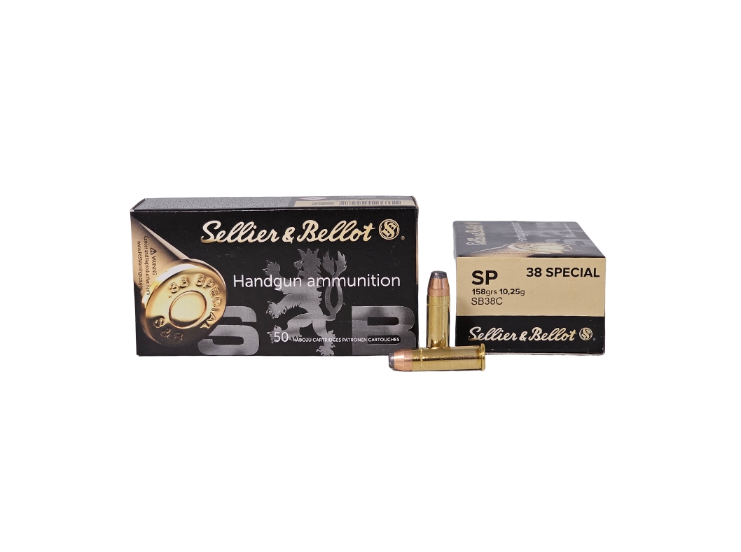 Sellier & Bellot .38 Special 158 Grain Soft Point- 50 Rounds (Box) SB38C