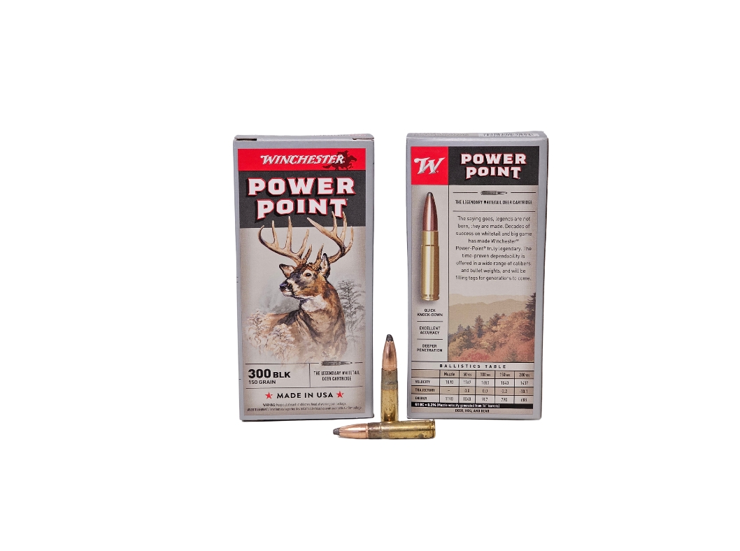 Winchester Power Point .300 BLK 150 Grain Soft Point – 20 Rounds (Box) X300BLK