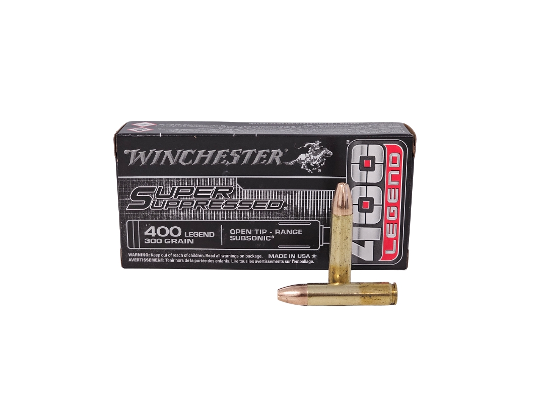 Winchester Super Suppressed .400 Legend 300 Grain Open Tip – 20 Rounds (Box) SUP400