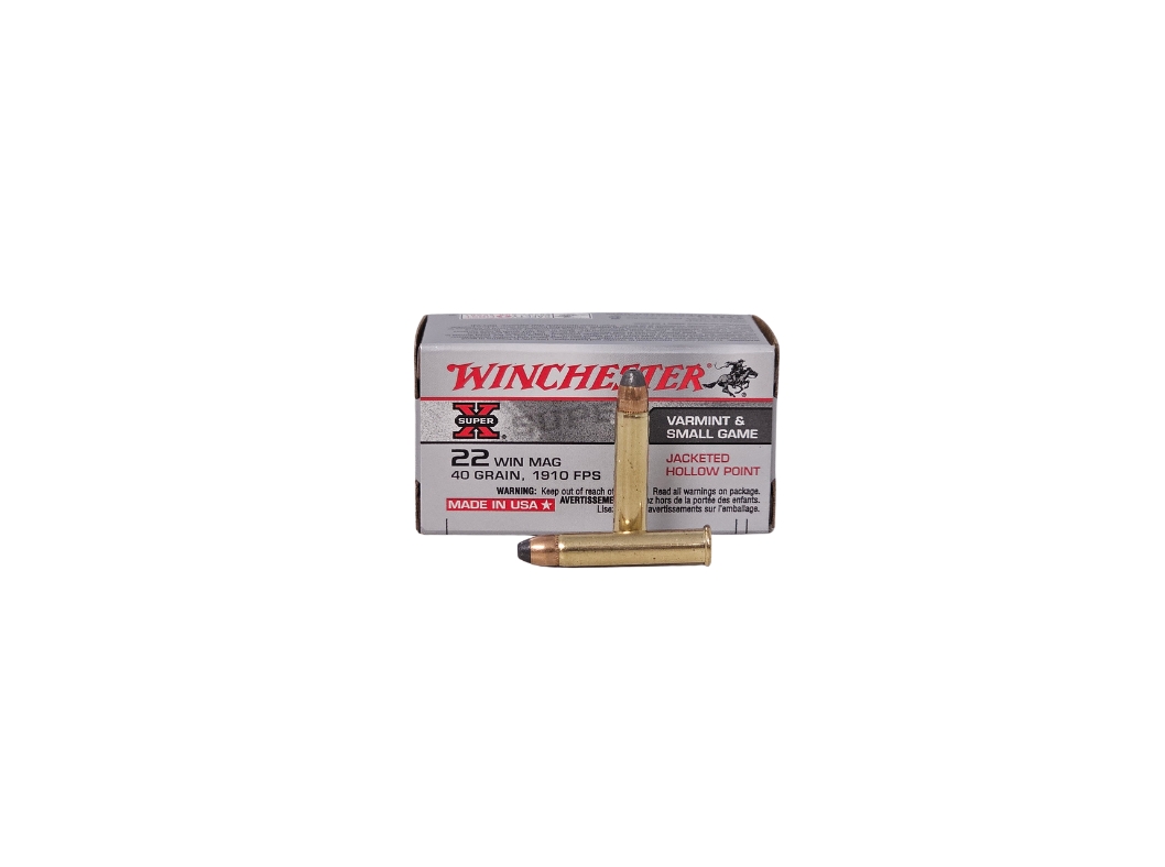 Winchester Super-X .22 Mag 40 Grain Jacketed Hollow Point – 50 Rounds (Box) X22MH