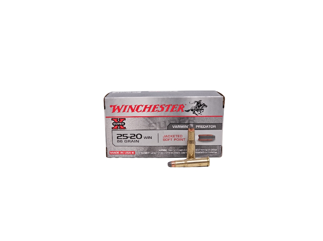 Winchester Super-X .25-20 Win 86 Grain Jacketed Soft Point – 50 Rounds (Box) X25202