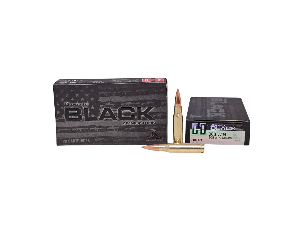 Hornady Black .308 Win 168 Grain A-MAX Match Grade – 20 Rounds (Box) 80971