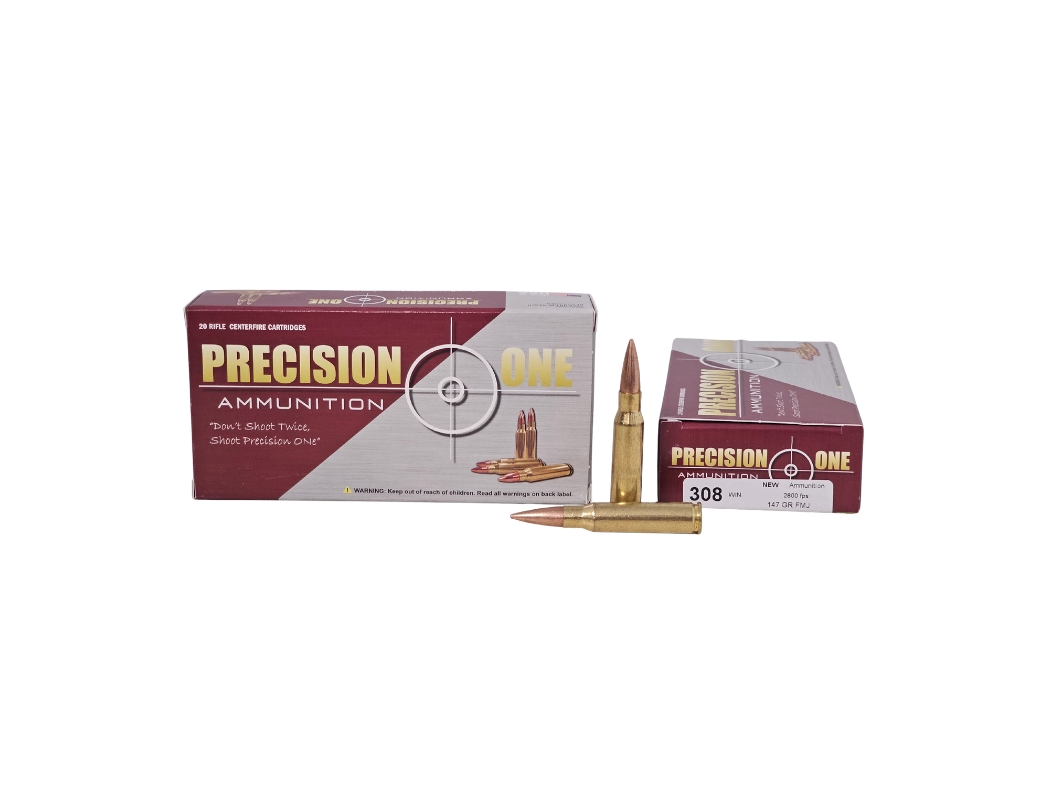 Precision One .308 Win 147 Grain FMJ – 20 Rounds (Box) - Image 2